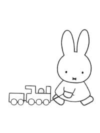 Miffy drar et leketog