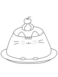 Pusheen Katt Pudding Flan