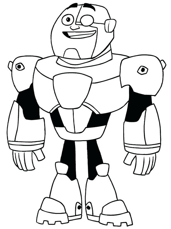 Cyborg (Teen Titans Go!) Fargeleggingsside