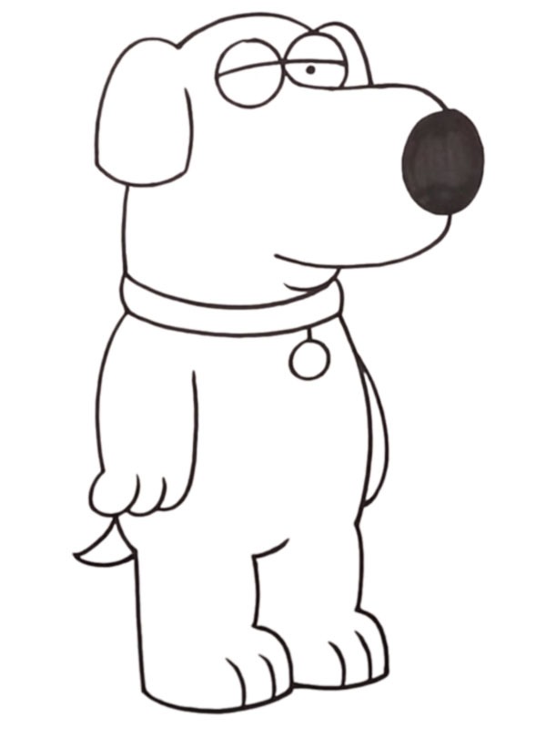 Hunden Brian Griffin (Familien Griffin) Fargeleggingsside