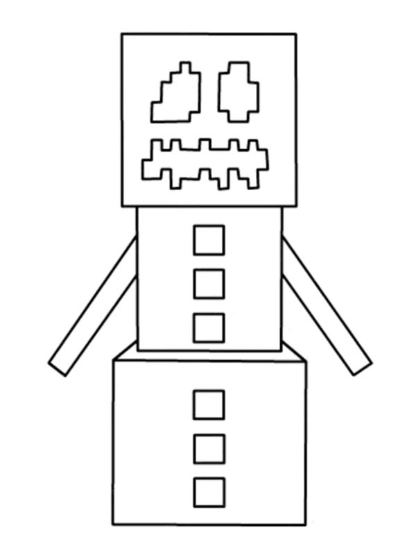 Snow Golem Minecraft Fargeleggingsside