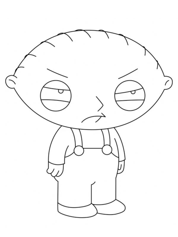 Stewie Griffin er lei seg Fargeleggingsside